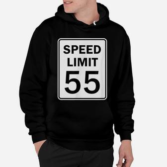 Speed Limit 55 Mph Road Sign Graphic Hoodie | Crazezy UK