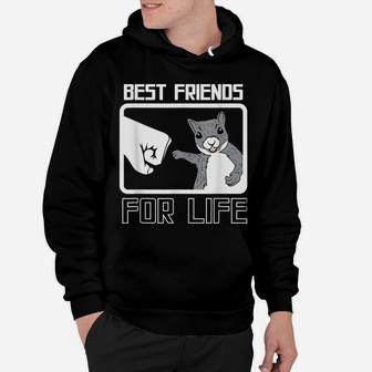 Squirrel Best Friend For Life Cute Funny Hoodie | Crazezy