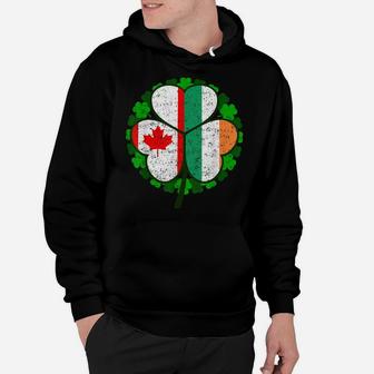 St Patricks Day Irish Canadian Shamrock T Shirt Green Clover Hoodie | Crazezy CA