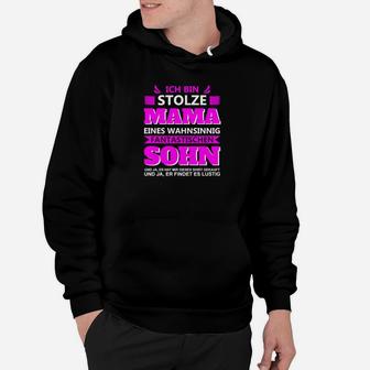 Stolze Mama Eines Fantastischen Sohnes Hoodie, Liebevolles Mutter Design - Seseable