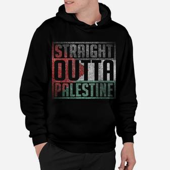 Straight Outta Palestine, Free Palestina, Palestine Flag Hoodie | Crazezy