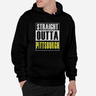 Straight Outta Pittsburgh Steel And City Hoodie - Thegiftio UK