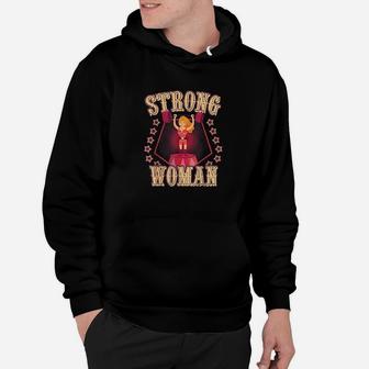 Strong Women Vintage Retro Circus Carnival Birthday Party Hoodie | Crazezy
