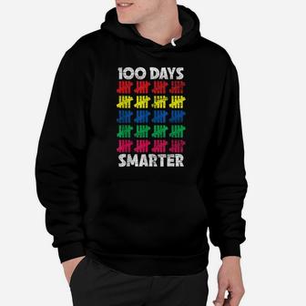 Student Gift 100 Days Smarter Happy 100 Days Of School Hoodie | Crazezy AU