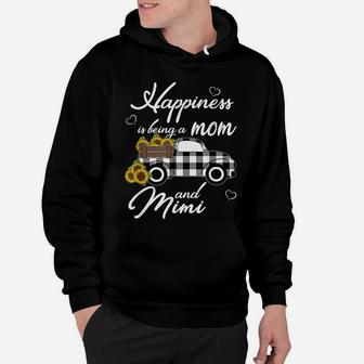 Sunflower Grandma Shirt Happiness Is Being A Mom And Mimi Hoodie | Crazezy DE
