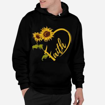 Sunflower Heart Christian Faith Graphics Design Flower Gift Hoodie | Crazezy CA