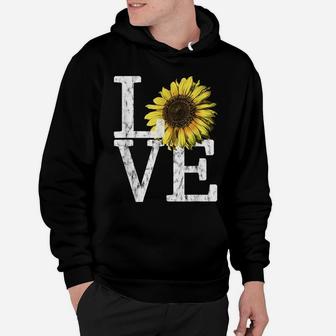 Sunflower Love Shirt Vintage Hippie Flower Nurse Mom Gift Hoodie | Crazezy