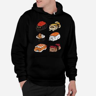 Sushi Persian Cat For Cat Lovers Hoodie | Crazezy
