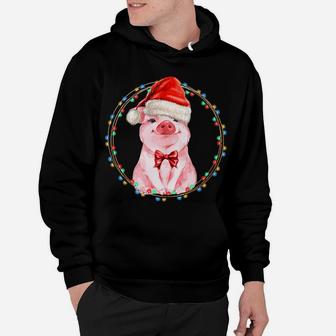 Sweet Pig With Santa Hat Pig Lover Christmas Gift Hoodie | Crazezy DE