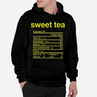 Sweet Tea Nutrition Facts Funny Thanksgiving Food Christmas Hoodie | Crazezy CA