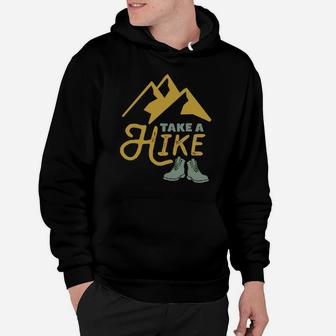 Take A Hike Funny Hiking Pun Vintage Outdoor Camping Hiker Hoodie | Crazezy AU