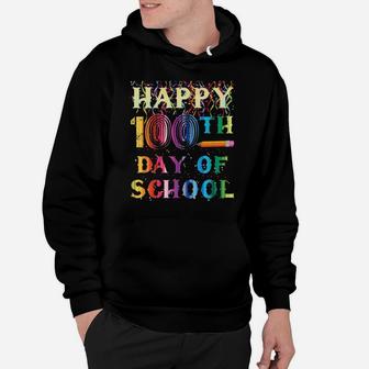 Teacher Student Gift Happy 100Th Day Of School Boys Girls Hoodie | Crazezy DE