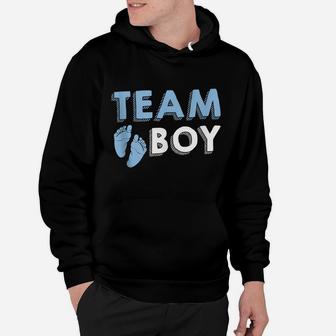 Team Boy Gender Reveal Baby Shower Birth Party Family Gift Hoodie | Crazezy DE