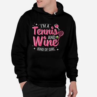 Tennis Gifts For Wife Wine Girl Funny Sarcastic Gift Hoodie - Thegiftio UK