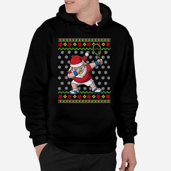 Tennis Santa Claus Ugly Christmas Sweater Pattern Hoodie | Crazezy AU