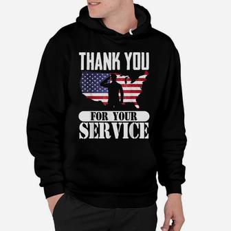 Thank You For Your Service Patriotic Veterans Day Hoodie | Crazezy DE