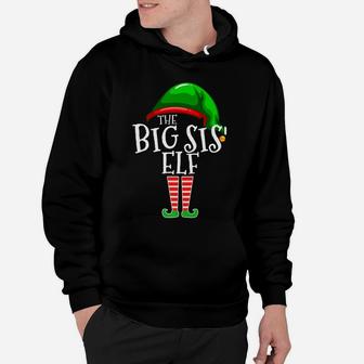 The Big Sis' Elf Group Matching Family Christmas Gift Sister Hoodie | Crazezy