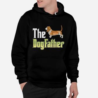 The Dogfather Basset Hound Funny Dog Owner Father’ Day Hoodie | Crazezy
