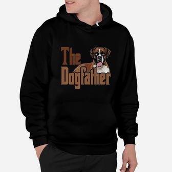 The Dogfather Cute Boxer Dog Apron Dog Dad Kitchen Baking Hoodie | Crazezy