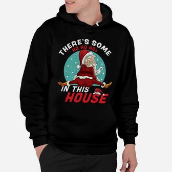 There's Some Ho Ho Hos In This House Christmas Santa Claus Sweatshirt Hoodie | Crazezy