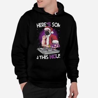 There's Some Hos In This House Funny Christmas Santa Claus Hoodie | Crazezy