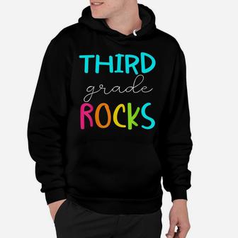 Third Grade Rocks Shirt Team 3Rd Grade Teacher Hoodie | Crazezy AU
