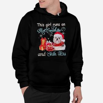 This Girl Runs On Hot Chocolate And Shih Tzu Hoodie - Monsterry DE