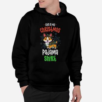This Is My Christmas Pajama Shirt Tricolor Corgi Pjs Xmas Hoodie | Crazezy UK