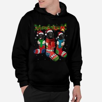 Three Black Labradors In Christmas Socks Sweatshirt Hoodie | Crazezy UK