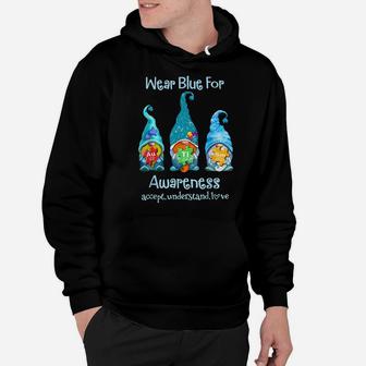 Three Blue Gnomes Autism Awareness Puzzle Chemical Element Hoodie | Crazezy