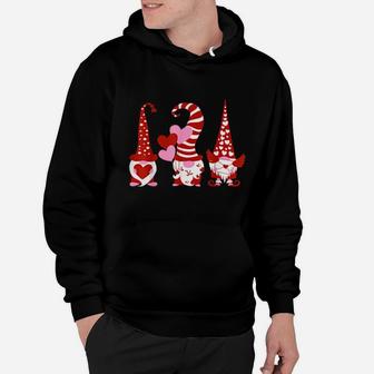 Three Gnomes Holding Hearts Valentines Boys Girls Hoodie - Monsterry DE