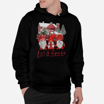 Three Gnomes In Red Let-It-Snow Gnome Christmas Hoodie | Crazezy DE