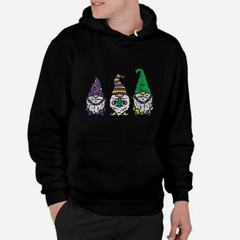 Three Nordic Gnomes Jester Beads Tomte Mardi Gras Carnival Hoodie - Thegiftio
