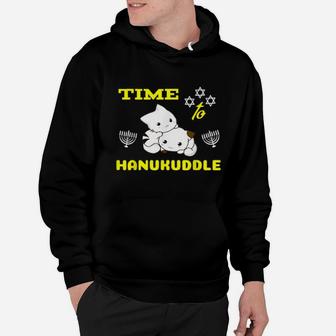 Time To Hanukuddle Hanukkah Cats Cuddling Cat Hoodie - Monsterry CA