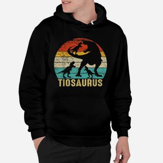 Tiosaurus T Rex Tio Dinosaur 3 Three Kids Father's Day Hoodie | Crazezy CA