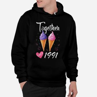 Together Since 1991 29 Years Being Awesome Aniversary Gift Hoodie | Crazezy