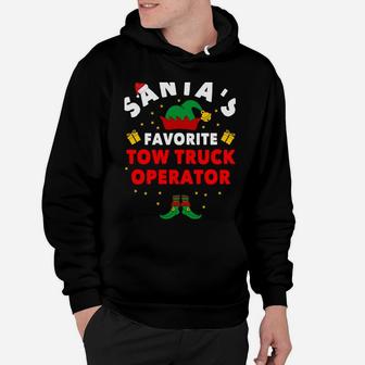 Tow Truck Driver Gifts Christmas Santa's Favorite Holiday Sweatshirt Hoodie | Crazezy AU