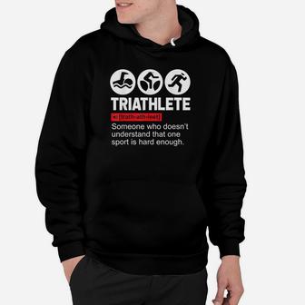 Triathlet Ein Sport Ist Nicht Genug Triathlon Hoodie - Seseable