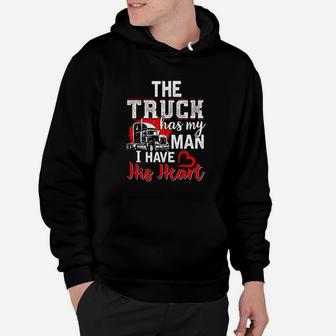 Trucker Wife Truck Driver Funny Girlfriend Gift Hoodie | Crazezy
