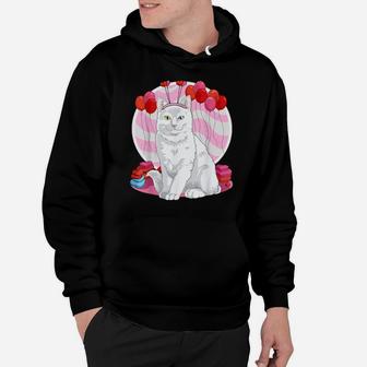 Turkish Angora Heart Valentine Day Decor Hoodie - Monsterry