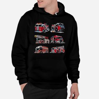 Types Of Fire Truck Boy Toddler Kids Firefighter Xmas Hoodie - Monsterry CA