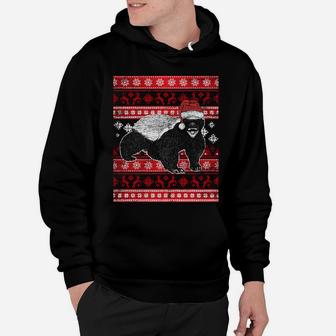 Ugly Christmas Honey Badger Sweatshirt Hoodie | Crazezy DE