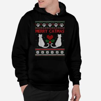 Ugly Christmas Sweater Funny Merry Catmas Cat Lovers Shirt Hoodie | Crazezy DE