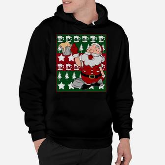 Ugly Christmas Sweater Santa Beer Drinking Party Fun Pajama Sweatshirt Hoodie | Crazezy