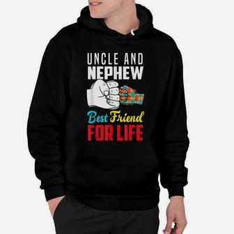 Uncle And Nephew Best Friend For Life Autistic Autism Uncle Hoodie | Crazezy