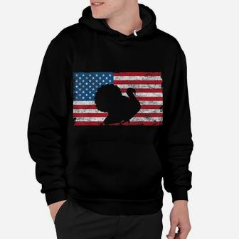 Us America Flag Turkey Day Hunting Thanksgiving Hoodie | Crazezy