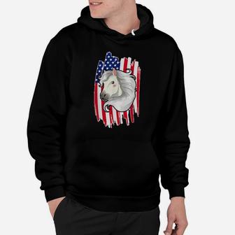 Usa Flag Horse 4Th Of July Patriotic Horse Hoodie - Monsterry