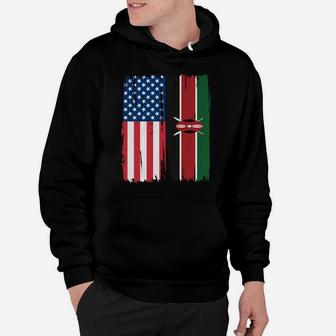 Usa Kenya Flag Hoodie Hoodie | Crazezy