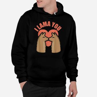 Valentine's Day I Lama You Llama Couples Love Partner Hoodie - Monsterry DE