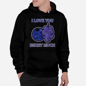 Valentine's Day I Love You Berry Much Couples Partner Hoodie - Monsterry